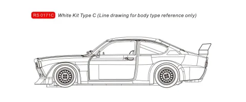RS0171C Opel Kadett White Kit compete with assembled chassis